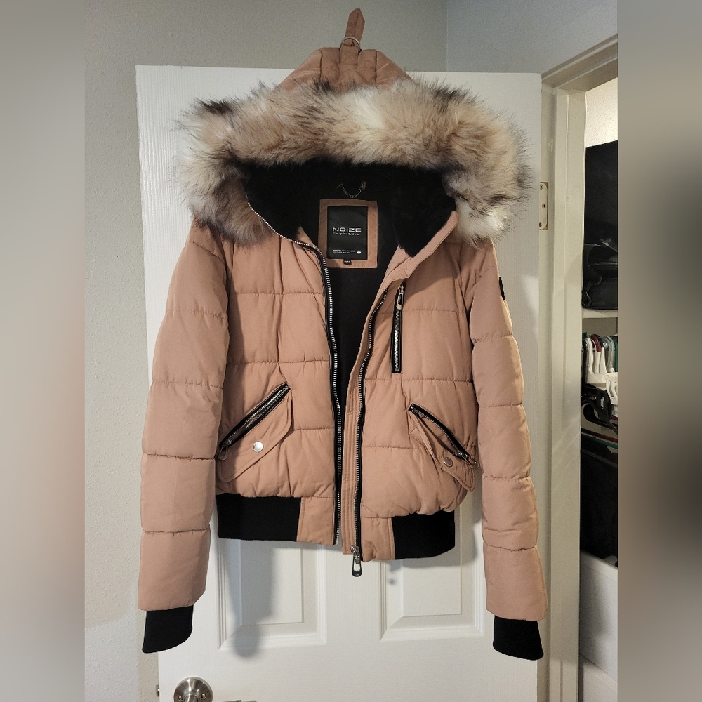 Noize Vegan Vic Bomber Jacket In Dusty Pink